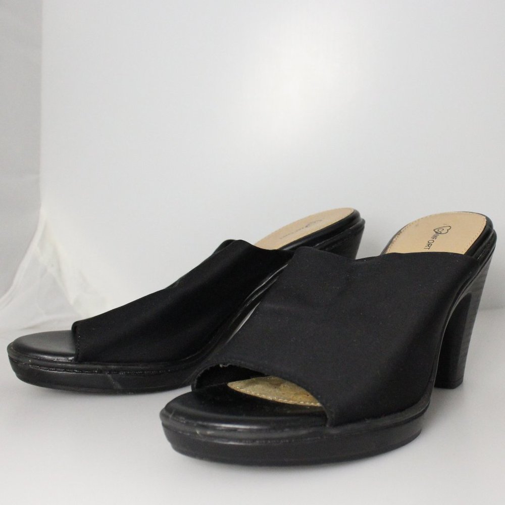 90s Style I Love Comfort Platform Fabric Heels